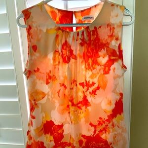 Calvin Klein sunset floral top